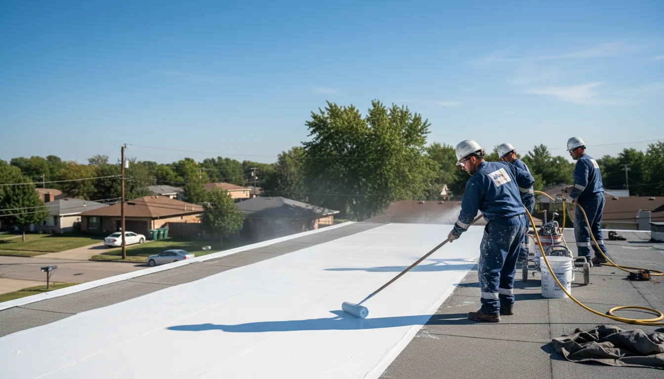 Commercial roof coating in Bison, KS near me